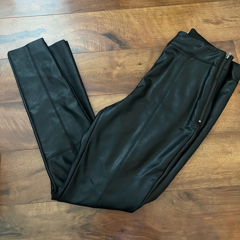 Topshop Leather Pants, Skinny/ Slim